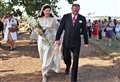 1940s-loving couple tie knot at vintage festival